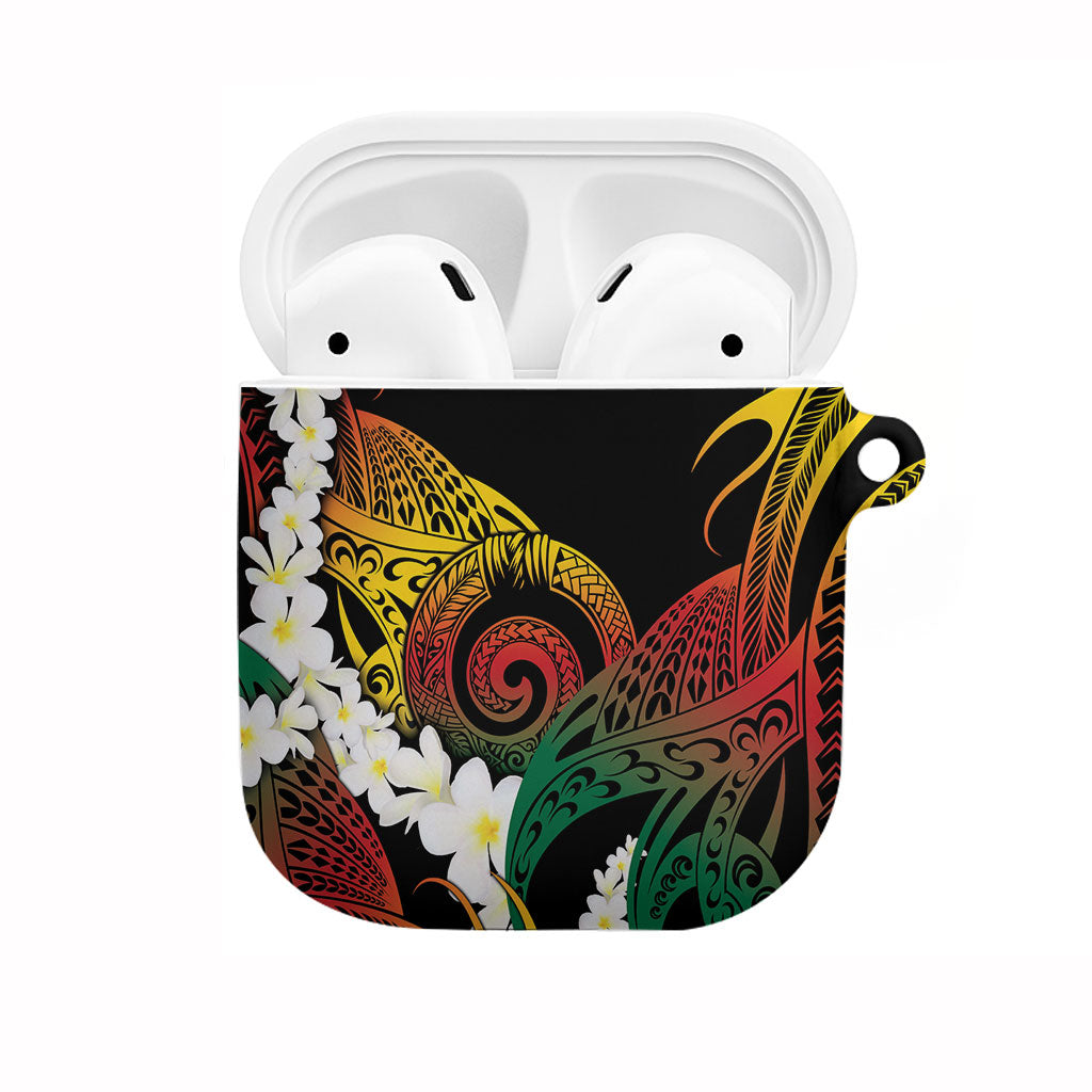 Piko Hawaiian AirPods Case Gradient Spiral Plumeria Tribal Patterns DT05 Multicolor - Polynesian Pride