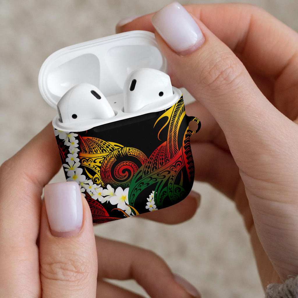 Piko Hawaiian AirPods Case Gradient Spiral Plumeria Tribal Patterns DT05 - Polynesian Pride