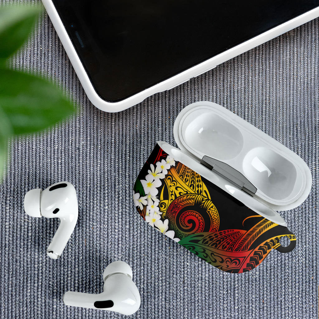 Piko Hawaiian AirPods Case Gradient Spiral Plumeria Tribal Patterns DT05 - Polynesian Pride