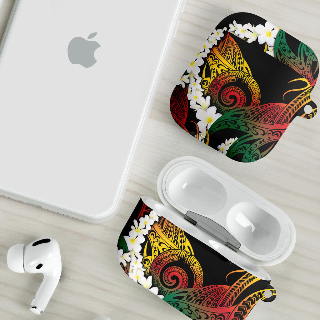 Piko Hawaiian AirPods Case Gradient Spiral Plumeria Tribal Patterns DT05 - Polynesian Pride