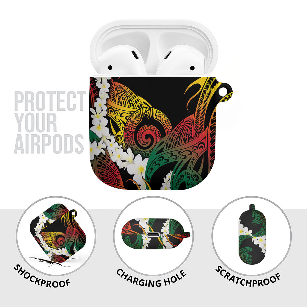 Piko Hawaiian AirPods Case Gradient Spiral Plumeria Tribal Patterns DT05 - Polynesian Pride