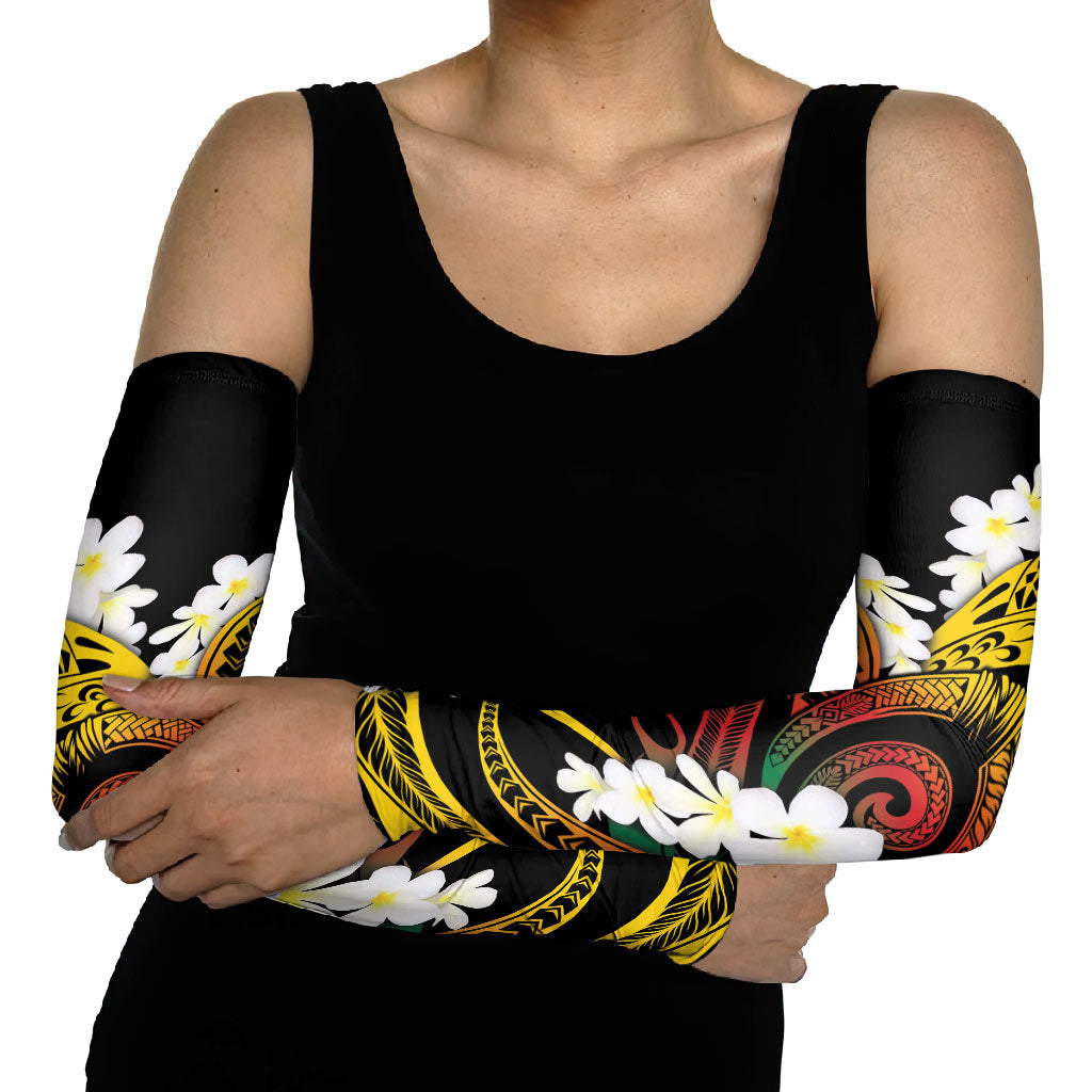 Piko Hawaiian Arm Sleeves Gradient Spiral Plumeria Tribal Patterns DT05 - Polynesian Pride