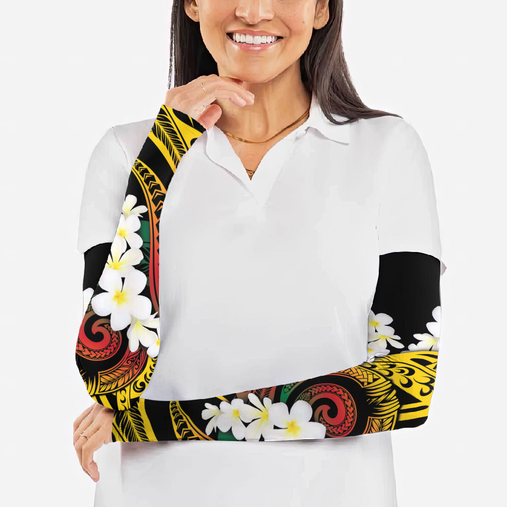 Piko Hawaiian Arm Sleeves Gradient Spiral Plumeria Tribal Patterns DT05 - Polynesian Pride