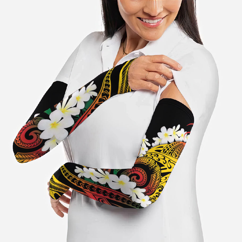 Piko Hawaiian Arm Sleeves Gradient Spiral Plumeria Tribal Patterns DT05 - Polynesian Pride