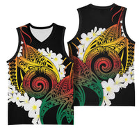 Piko Hawaiian Basketball Jersey Gradient Spiral Plumeria Tribal Patterns DT05 - Polynesian Pride