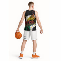 Piko Hawaiian Basketball Jersey Gradient Spiral Plumeria Tribal Patterns DT05 - Polynesian Pride