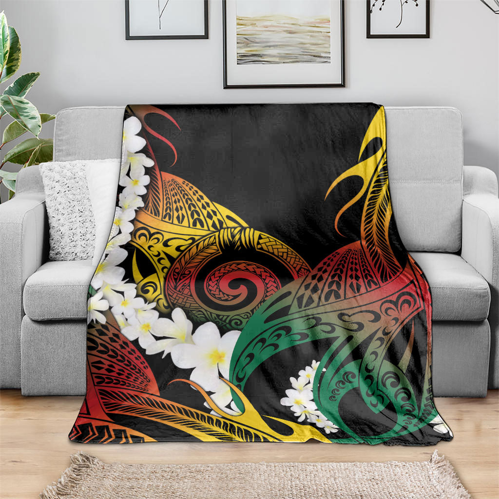 Piko Hawaiian Blanket Gradient Spiral Plumeria Tribal Patterns DT05 - Polynesian Pride