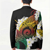 Piko Hawaiian Blazer Gradient Spiral Plumeria Tribal Patterns DT05 - Polynesian Pride