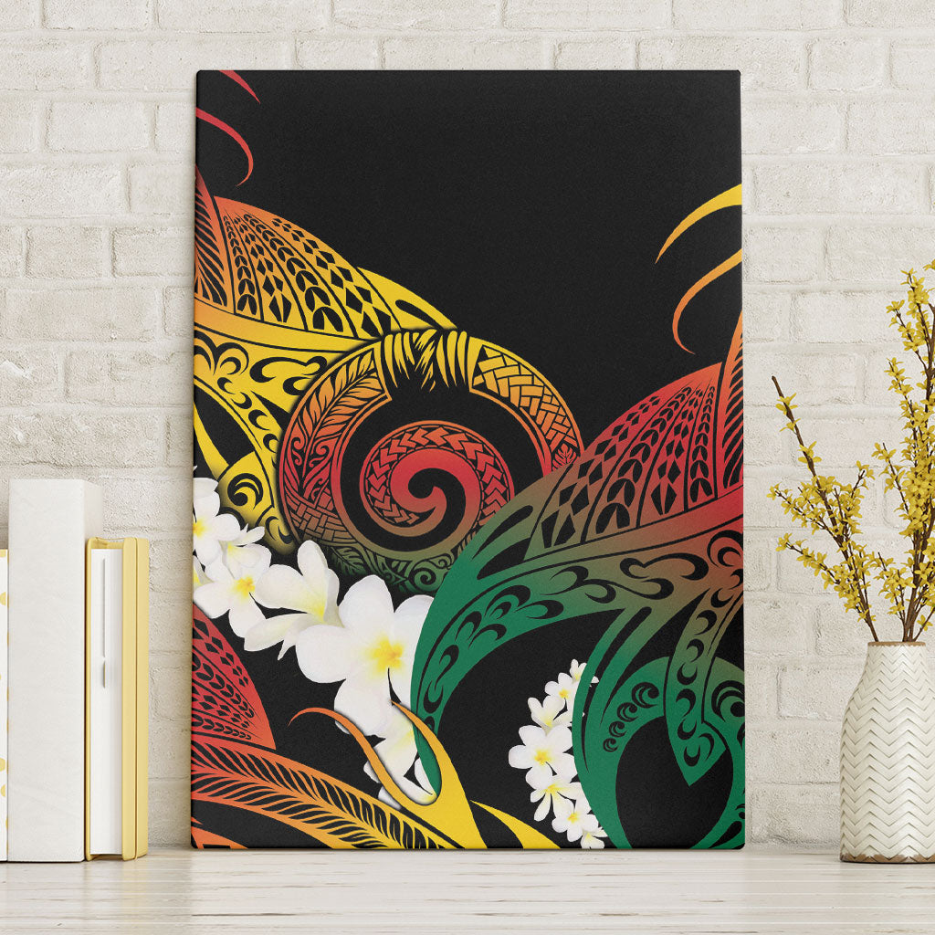 Piko Hawaiian Canvas Wall Art Gradient Spiral Plumeria Tribal Patterns DT05 Without Frame Multicolor - Polynesian Pride
