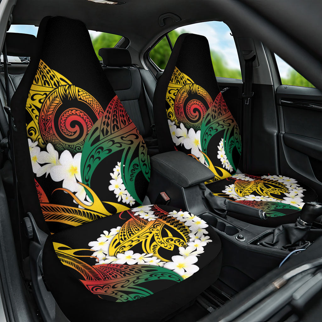 Piko Hawaiian Car Seat Cover Gradient Spiral Plumeria Tribal Patterns DT05 One Size Multicolor - Polynesian Pride