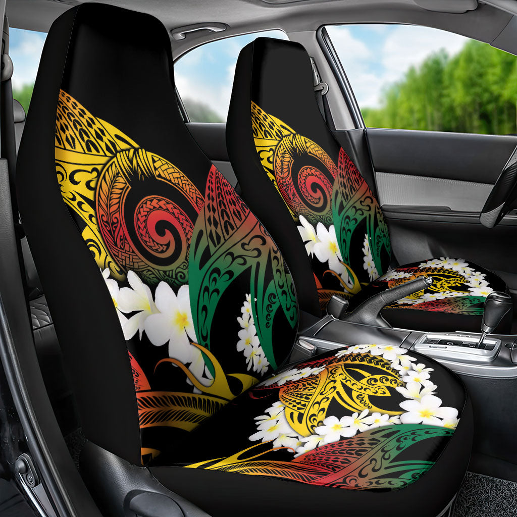 Piko Hawaiian Car Seat Cover Gradient Spiral Plumeria Tribal Patterns DT05 - Polynesian Pride