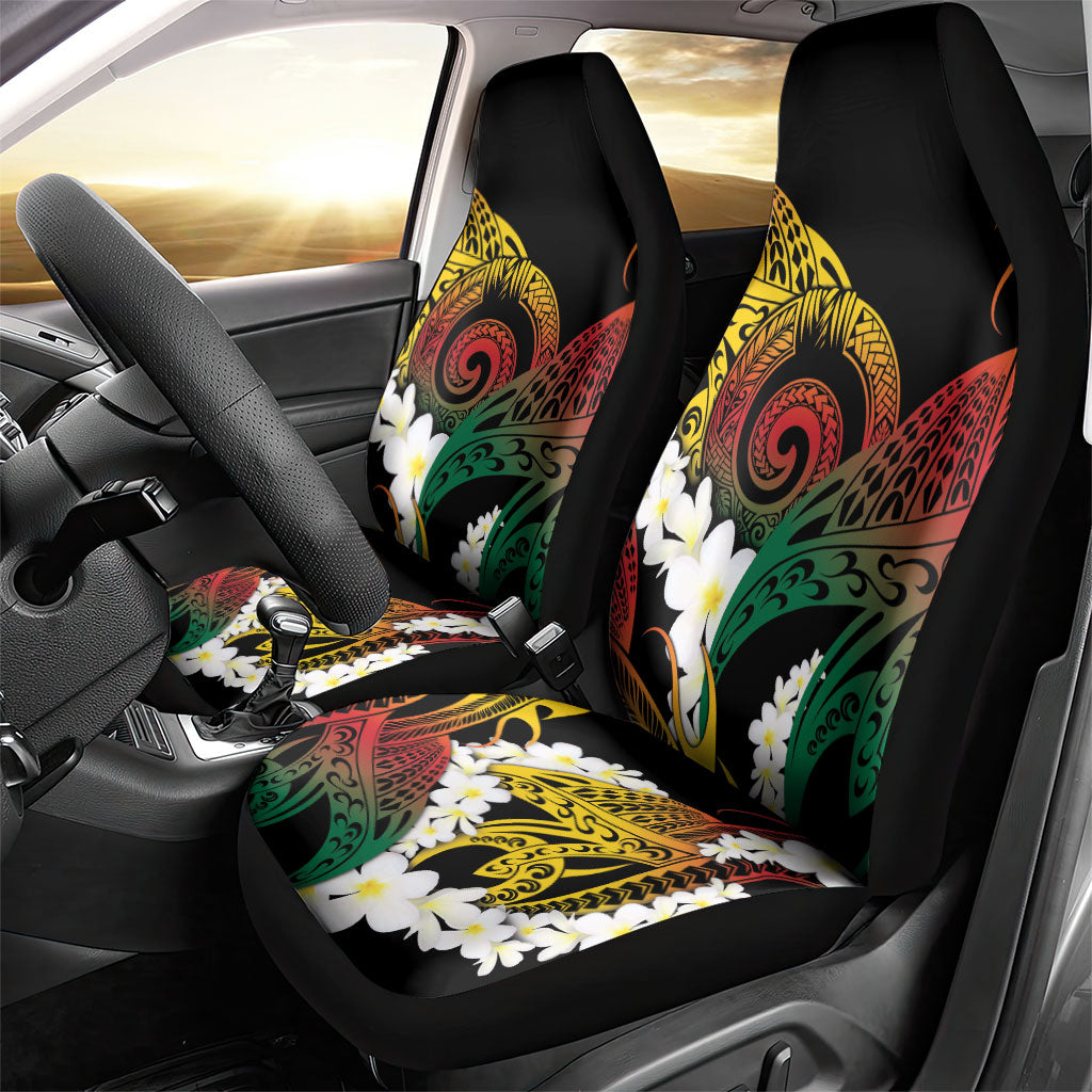 Piko Hawaiian Car Seat Cover Gradient Spiral Plumeria Tribal Patterns DT05 - Polynesian Pride