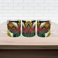 Piko Hawaiian Ceramic Mug Gradient Spiral Plumeria Tribal Patterns DT05 - Polynesian Pride