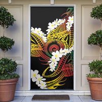 Piko Hawaiian Door Cover Gradient Spiral Plumeria Tribal Patterns DT05 Multicolor - Polynesian Pride