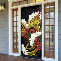 Piko Hawaiian Door Cover Gradient Spiral Plumeria Tribal Patterns DT05 - Polynesian Pride