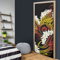Piko Hawaiian Door Cover Gradient Spiral Plumeria Tribal Patterns DT05 - Polynesian Pride