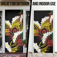 Piko Hawaiian Door Cover Gradient Spiral Plumeria Tribal Patterns DT05 - Polynesian Pride