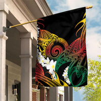 Piko Hawaiian Garden Flag Gradient Spiral Plumeria Tribal Patterns DT05 House Flag Multicolor - Polynesian Pride