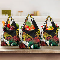 Piko Hawaiian Grocery Bag Gradient Spiral Plumeria Tribal Patterns DT05 3-pack One Size Multicolor - Polynesian Pride