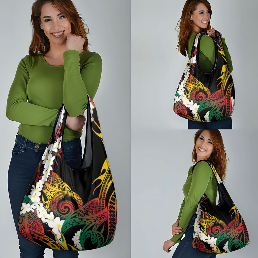 Piko Hawaiian Grocery Bag Gradient Spiral Plumeria Tribal Patterns DT05 - Polynesian Pride