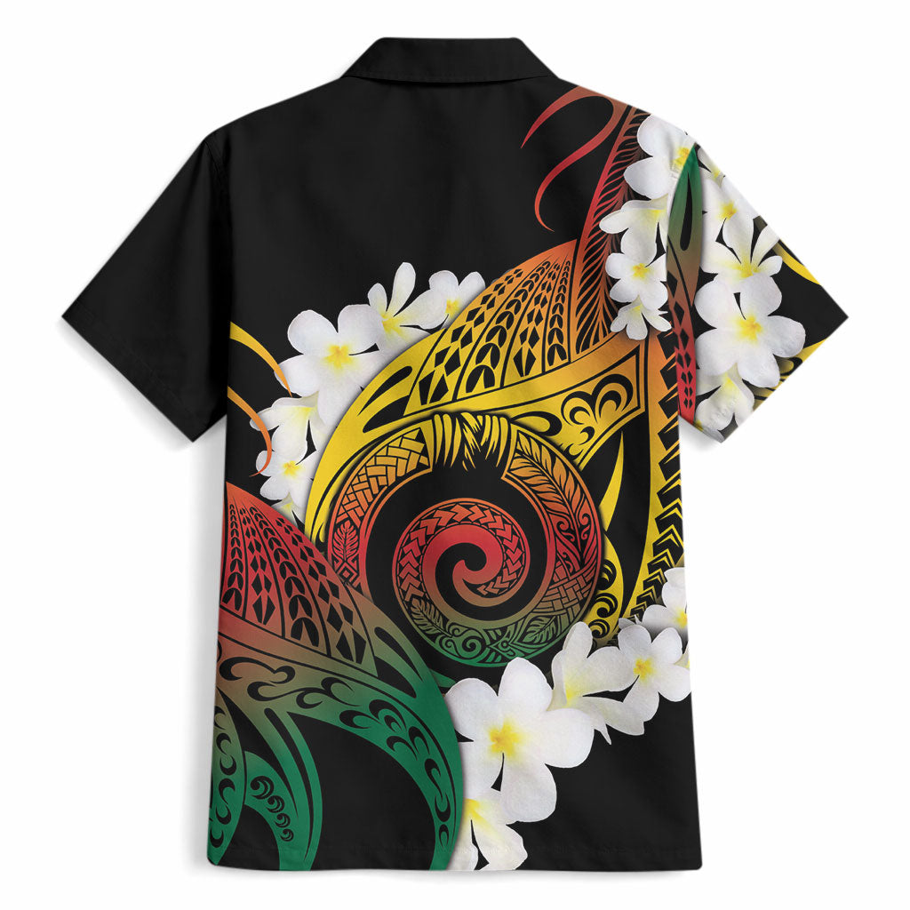 Piko Hawaiian Hawaiian Shirt Gradient Spiral Plumeria Tribal Patterns DT05 - Polynesian Pride