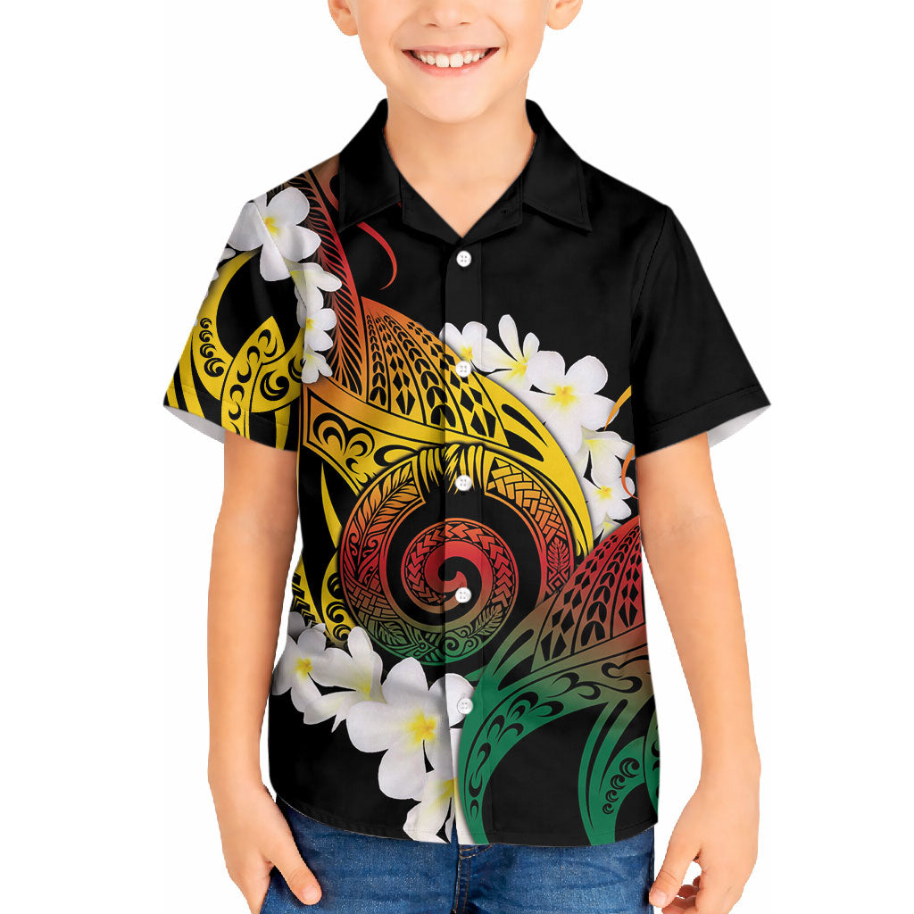 Piko Hawaiian Hawaiian Shirt Gradient Spiral Plumeria Tribal Patterns DT05 - Polynesian Pride