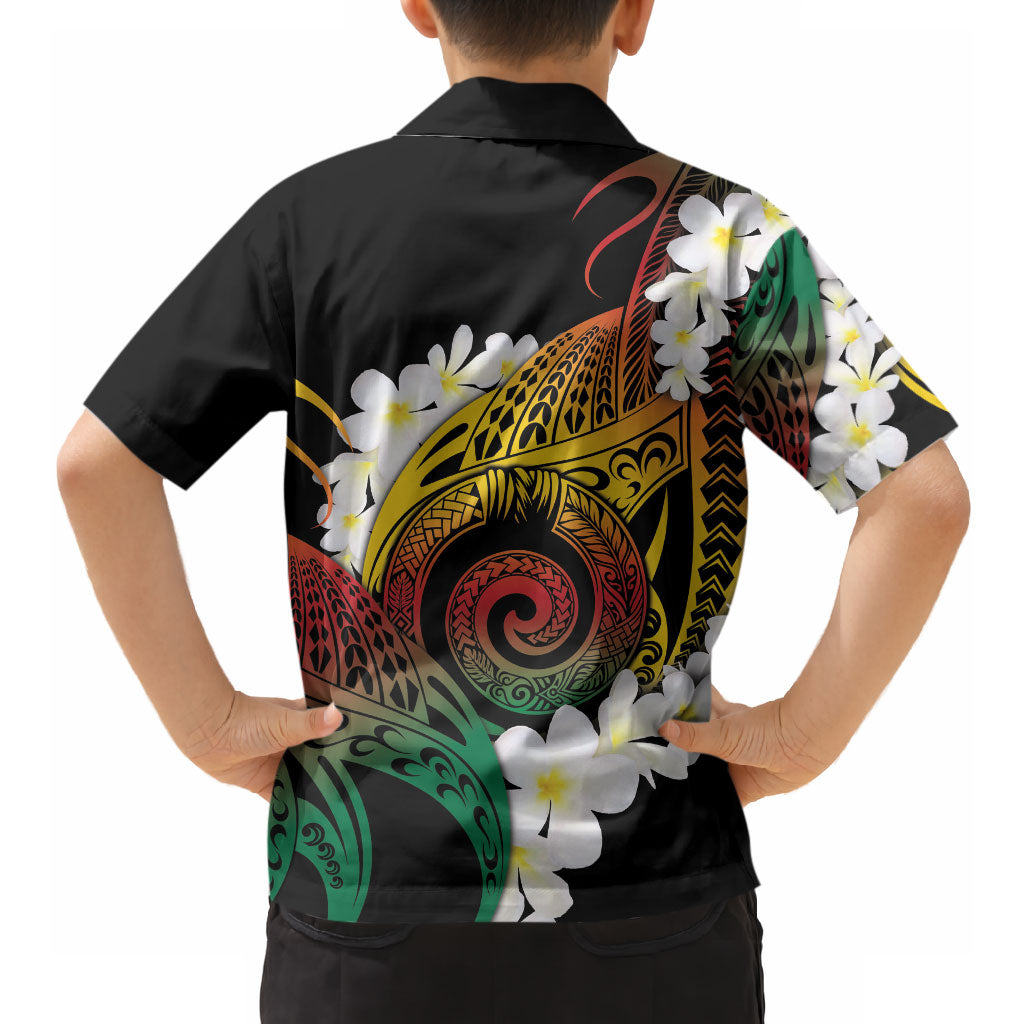 Piko Hawaiian Hawaiian Shirt Gradient Spiral Plumeria Tribal Patterns DT05 - Polynesian Pride