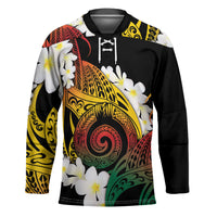 Piko Hawaiian Hockey Jersey Gradient Spiral Plumeria Tribal Patterns DT05 Unisex Multicolor - Polynesian Pride
