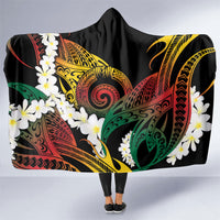 Piko Hawaiian Hooded Blanket Gradient Spiral Plumeria Tribal Patterns DT05 One Size Multicolor - Polynesian Pride