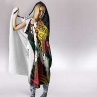Piko Hawaiian Hooded Blanket Gradient Spiral Plumeria Tribal Patterns DT05 - Polynesian Pride