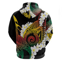 Piko Hawaiian Hoodie Gradient Spiral Plumeria Tribal Patterns DT05 - Polynesian Pride