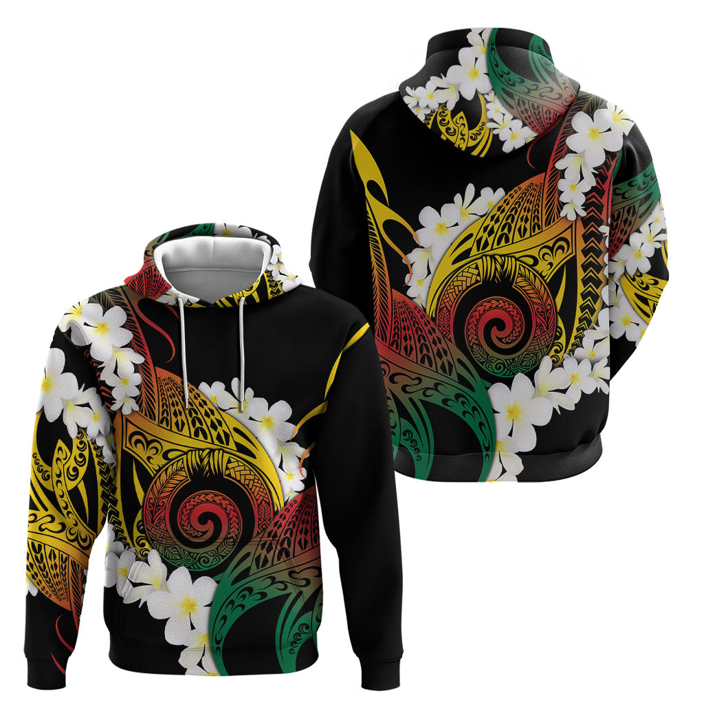 Piko Hawaiian Hoodie Gradient Spiral Plumeria Tribal Patterns DT05 - Polynesian Pride