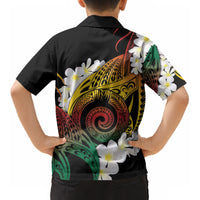 Piko Hawaiian Kid Hawaiian Shirt Gradient Spiral Plumeria Tribal Patterns DT05 - Polynesian Pride