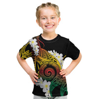 Piko Hawaiian Kid T Shirt Gradient Spiral Plumeria Tribal Patterns DT05 Multicolor - Polynesian Pride