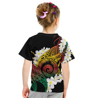 Piko Hawaiian Kid T Shirt Gradient Spiral Plumeria Tribal Patterns DT05 - Polynesian Pride