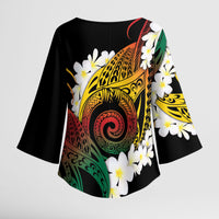 Piko Hawaiian Kimono Sleeve Blouse Gradient Spiral Plumeria Tribal Patterns DT05 - Polynesian Pride