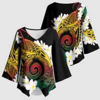Piko Hawaiian Kimono Sleeve Blouse Gradient Spiral Plumeria Tribal Patterns DT05 - Polynesian Pride