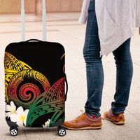Piko Hawaiian Luggage Cover Gradient Spiral Plumeria Tribal Patterns DT05 Multicolor - Polynesian Pride