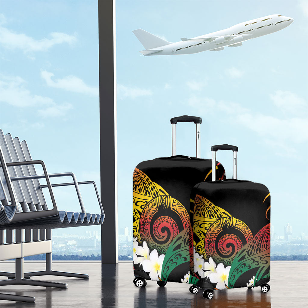 Piko Hawaiian Luggage Cover Gradient Spiral Plumeria Tribal Patterns DT05 - Polynesian Pride