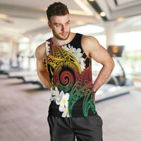 Piko Hawaiian Men Tank Top Gradient Spiral Plumeria Tribal Patterns DT05 Multicolor - Polynesian Pride