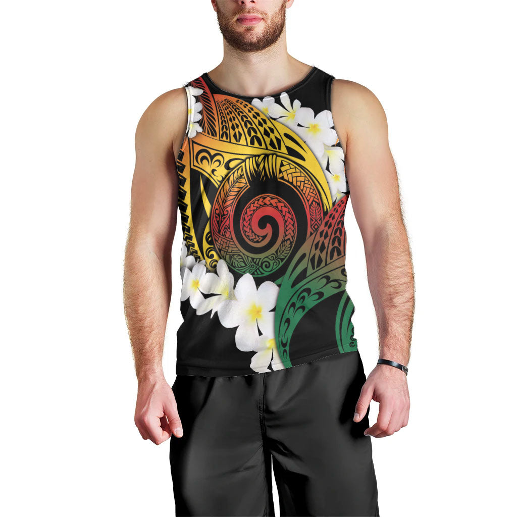 Piko Hawaiian Men Tank Top Gradient Spiral Plumeria Tribal Patterns DT05 - Polynesian Pride