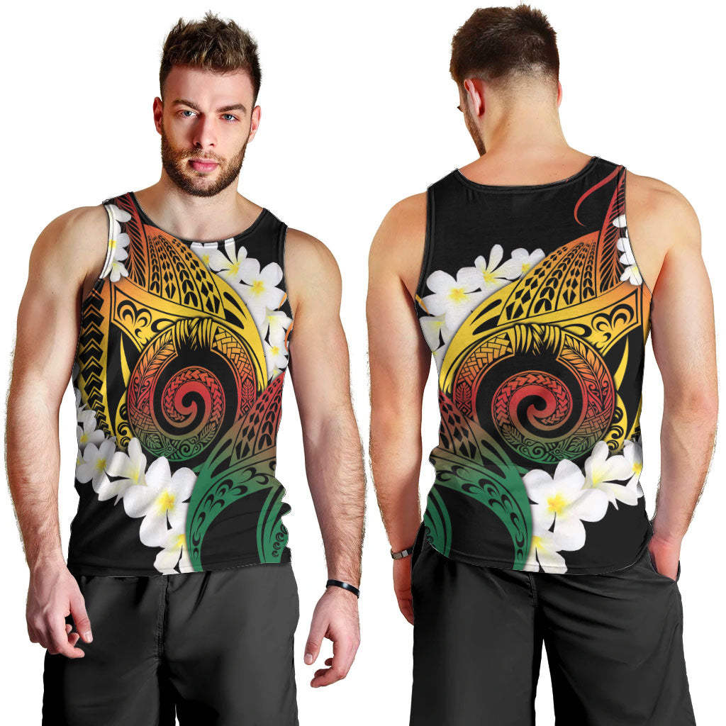 Piko Hawaiian Men Tank Top Gradient Spiral Plumeria Tribal Patterns DT05 - Polynesian Pride