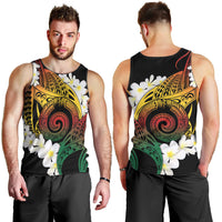 Piko Hawaiian Men Tank Top Gradient Spiral Plumeria Tribal Patterns DT05 - Polynesian Pride