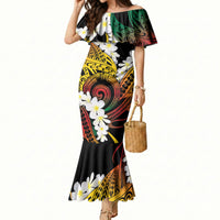Piko Hawaiian Mermaid Dress Gradient Spiral Plumeria Tribal Patterns DT05 Women Multicolor - Polynesian Pride