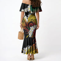 Piko Hawaiian Mermaid Dress Gradient Spiral Plumeria Tribal Patterns DT05 - Polynesian Pride
