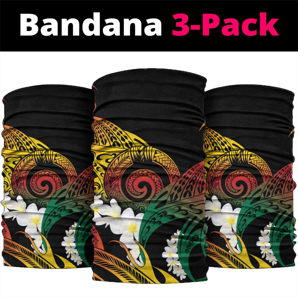 Piko Hawaiian Neck Gaiter Gradient Spiral Plumeria Tribal Patterns DT05 package One Size: 25*50cm Multicolor - Polynesian Pride