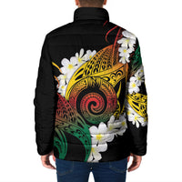 Piko Hawaiian Padded Jacket Gradient Spiral Plumeria Tribal Patterns DT05 - Polynesian Pride