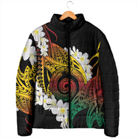 Piko Hawaiian Padded Jacket Gradient Spiral Plumeria Tribal Patterns DT05 - Polynesian Pride