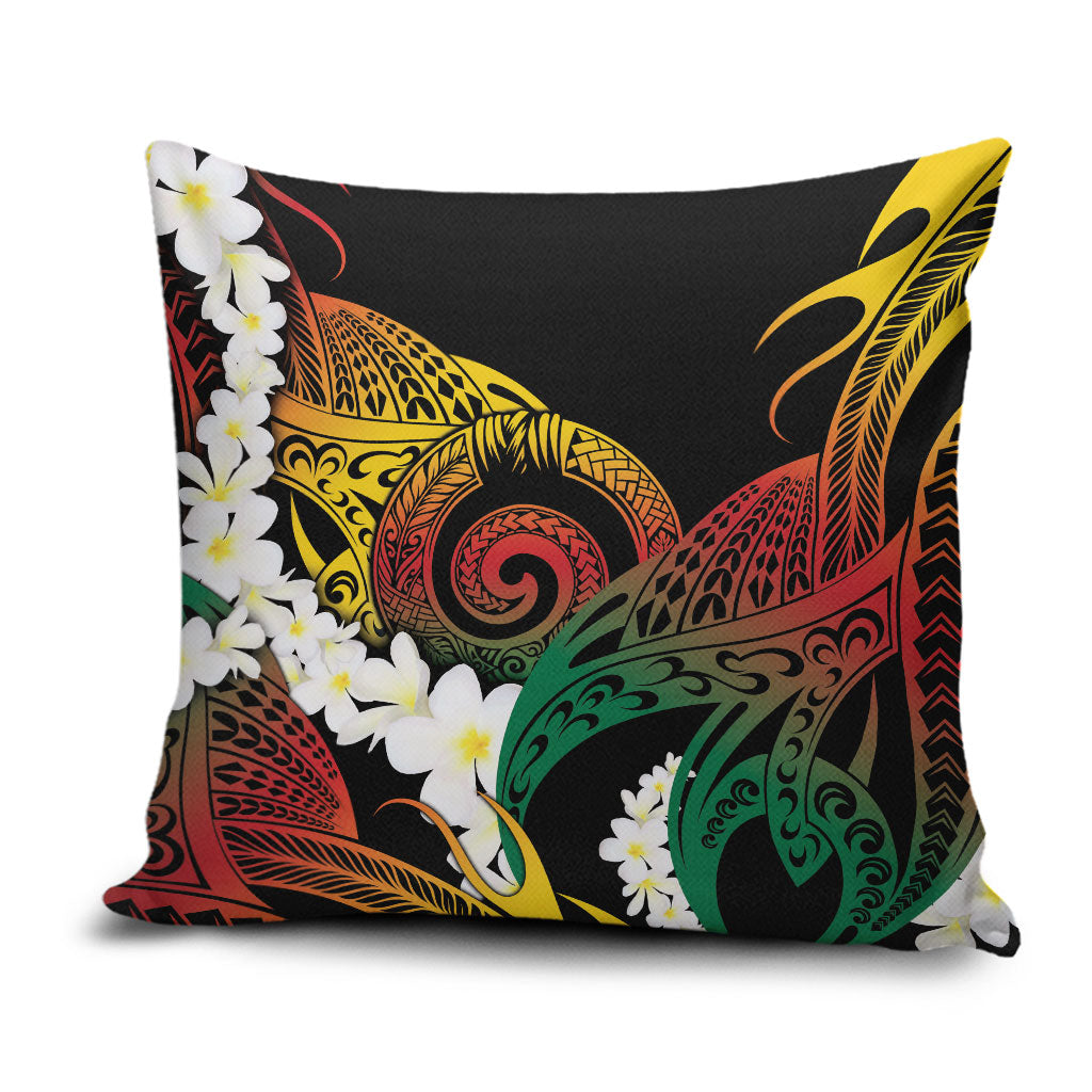 Piko Hawaiian Pillow Cover Gradient Spiral Plumeria Tribal Patterns DT05 Multicolor - Polynesian Pride