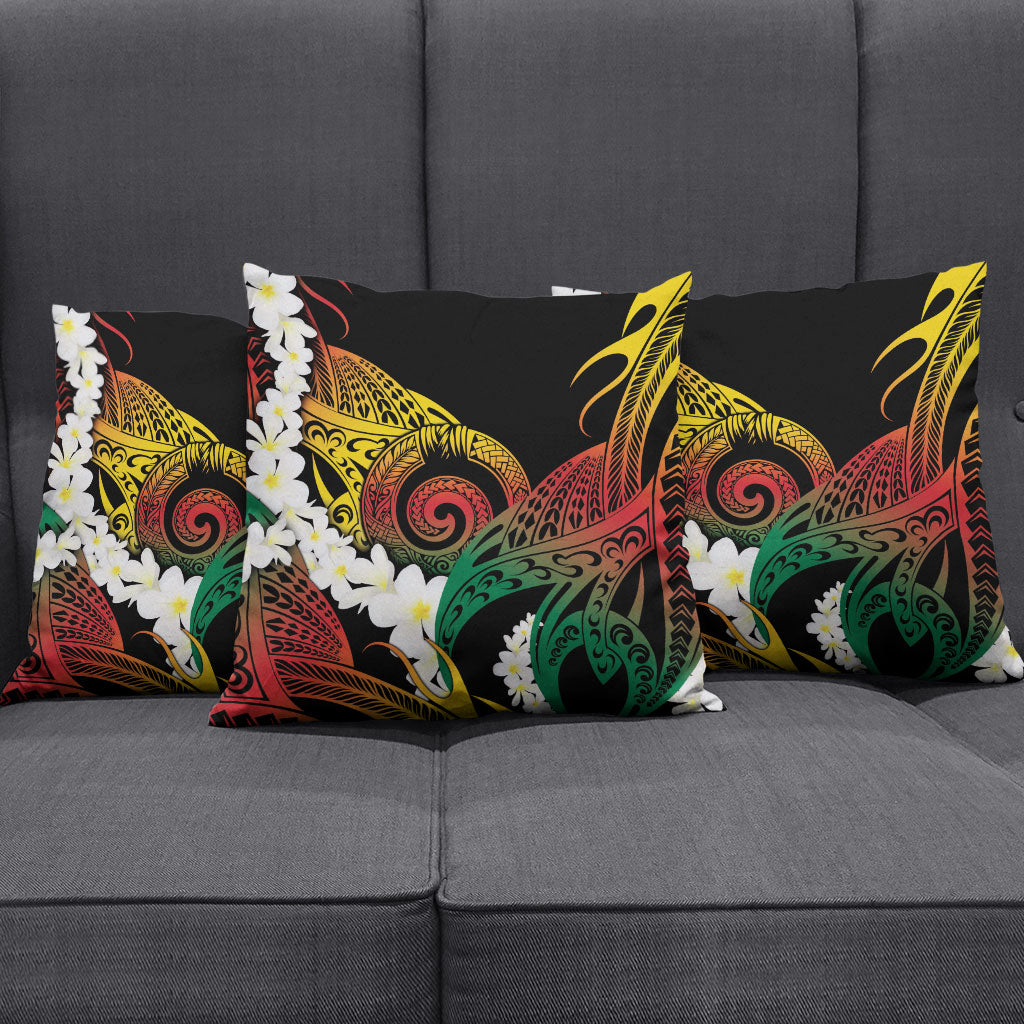 Piko Hawaiian Pillow Cover Gradient Spiral Plumeria Tribal Patterns DT05 - Polynesian Pride